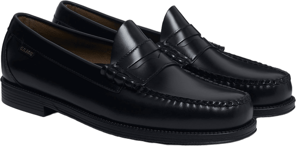 G.H.Bass Easy Weejuns Larson Penny Loafers, Black Leather