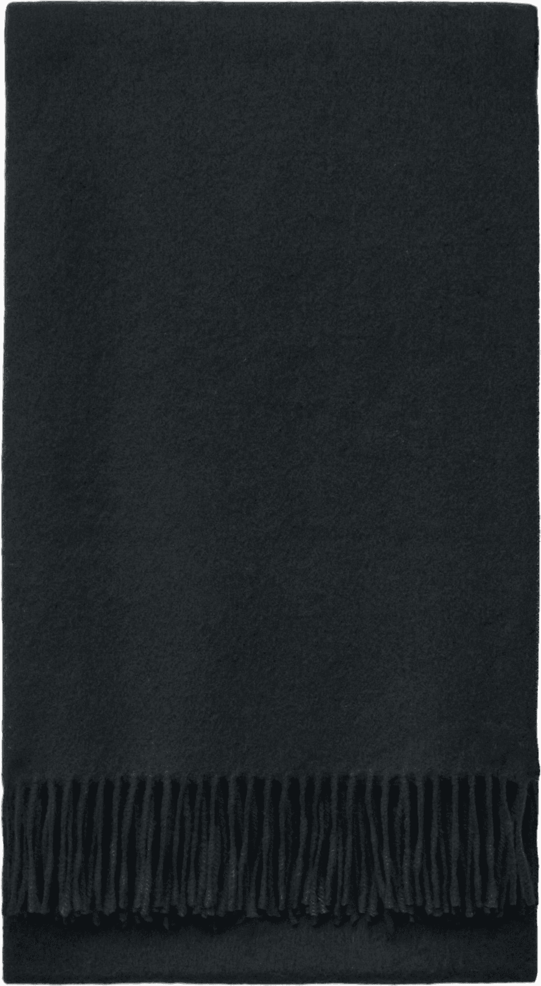 & Other Stories Fringed Wool Blanket Scarf, Black
